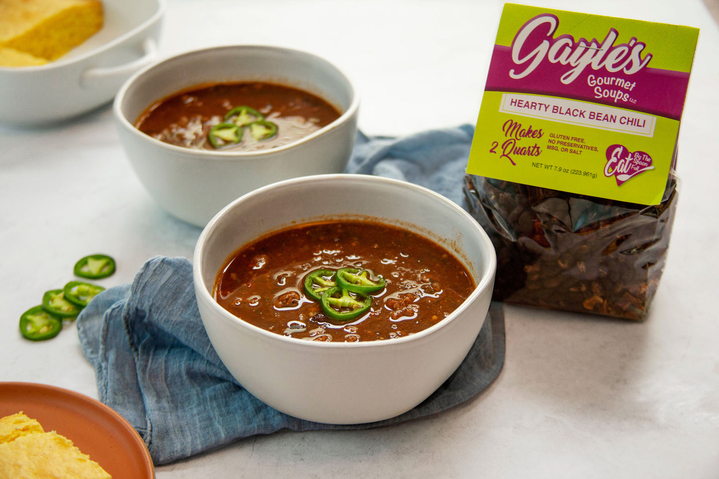 Hearty Black Bean Chili - Gayle's Gourmet Soups
