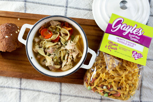 Hearty Chicken Noodle Soup  -  Gayle's Gourmet Soups